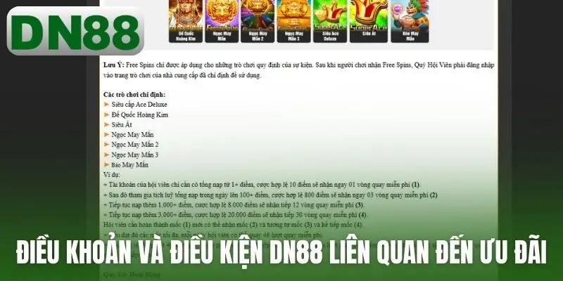 Điều khoản và điều kiện DN88 liên quan đến ưu đãi
